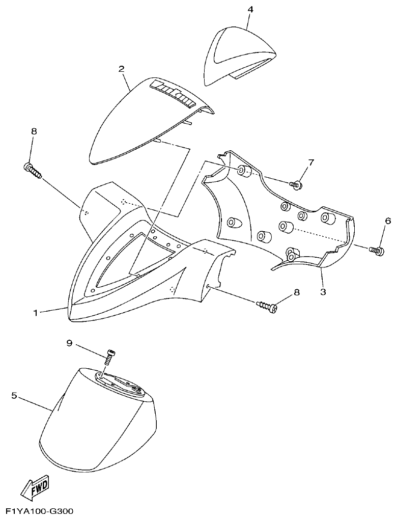 Yamaha FY1800-1HF2H300EA(1)_DE STEERING 2 parts diagram